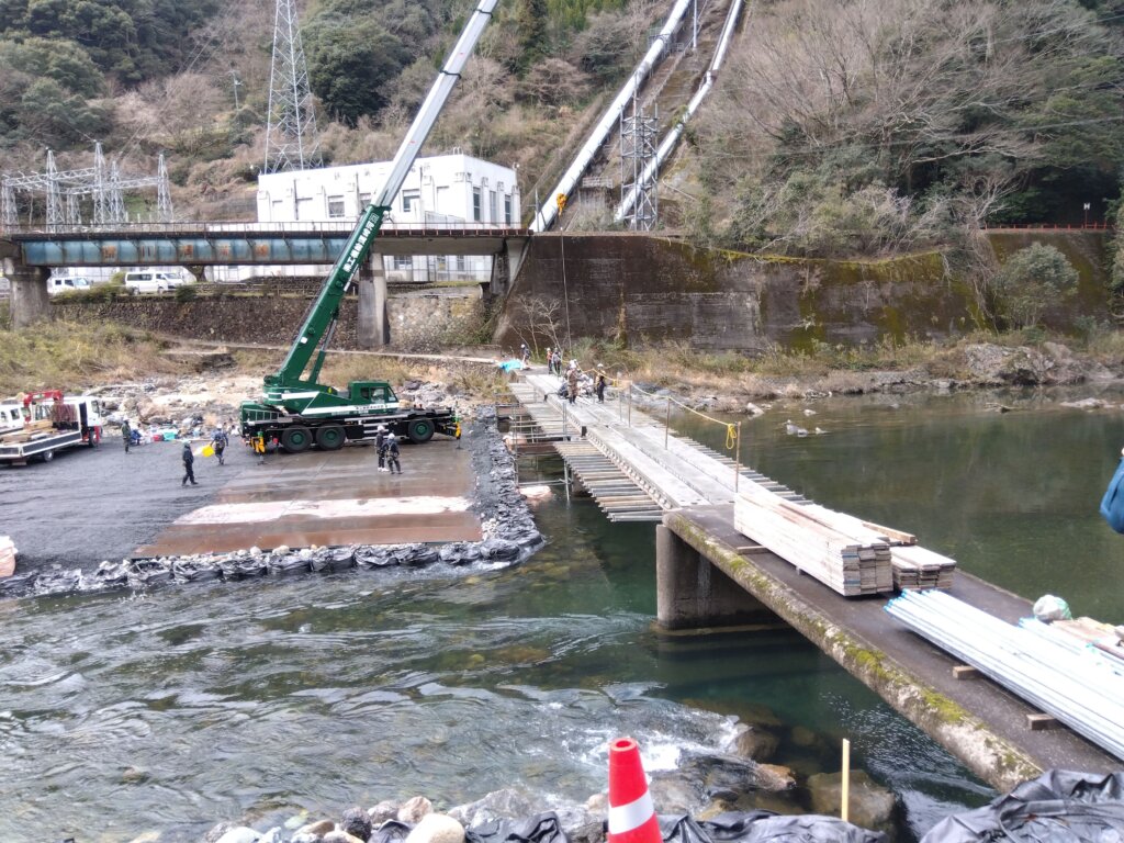 市道根笠4号線長走潜水橋災害復旧工事
